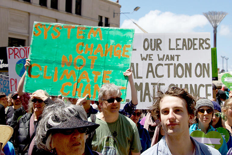 It's the system that needs changing - and not the climate, according to this marcher.