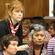 Anne Purcell (foreground) Jane Beattie (centre) and Dorothy Smith listen during a small group session.