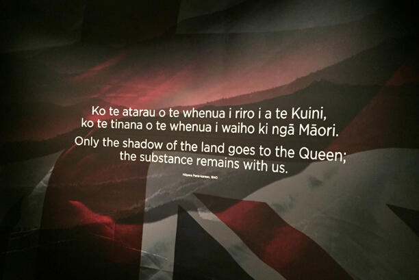 The shadow and the substance - on display at the new Museum of Waitangi.