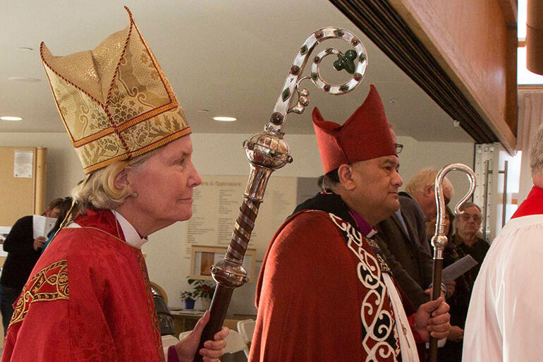 It's unusual for two bishops to carry croziers - and Bishop Kito took that as a mark of partnership