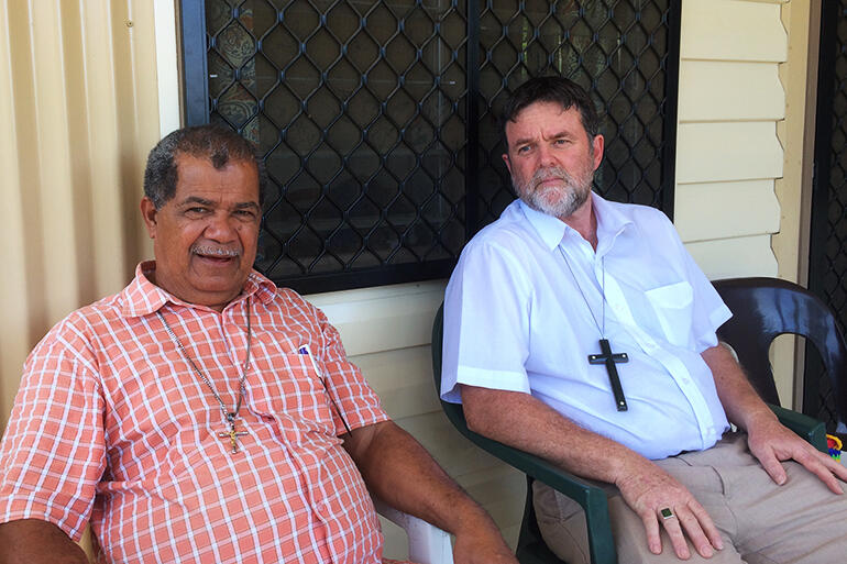 Down time for Archbishop Clyde Igara, the Primate of the Anglican Church of Papua New Guinea, and Archbishop Philip Richardson.