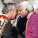 Paora Ropata, a Te Ati Awa elder, exchanges a hongi with Archbishop David Vunagi of Melanesia.
