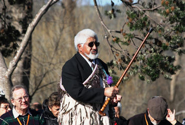 Uncle Lucky's whaikorero. He was one of the speakers for tangata whenua at the Common Life Mission Conference.