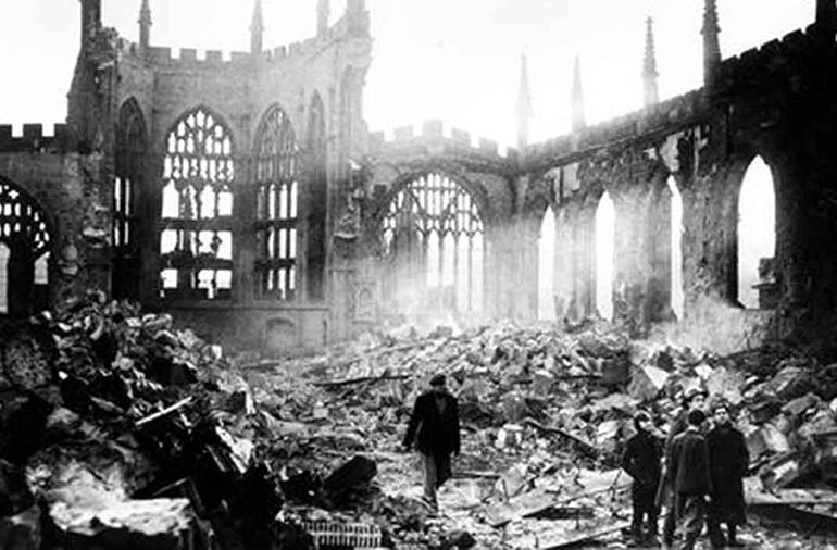 November 15, 1940. Coventry Cathedral had been destroyed the previous night in a German bombing raid.
