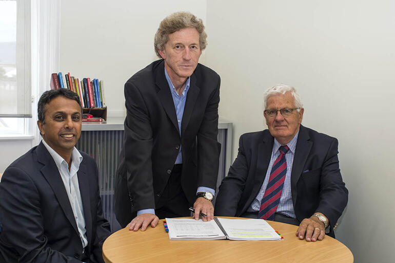 The NZ Anglican Church Pension Board's Investment Management Team L-R: Manher Sukha, Simon Brodie and Garry Gould.
