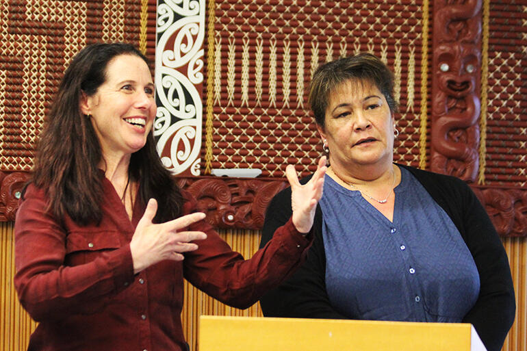 Rev Rochelle Grace and Mira Martin shared the good wishes of Tikanga Maori youth networks.