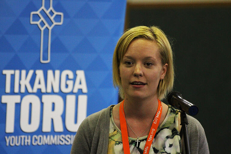That's Kristy Boardman, who is the Chairperson of the Tikanga Toru Youth Commission.