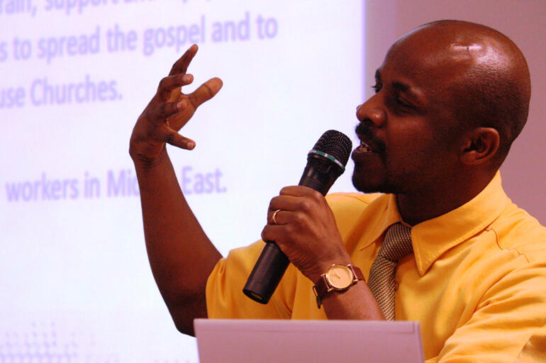 CMS National Director Steve Maina exhorts the Synod to give its best people to mission.