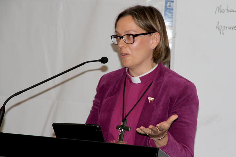 Bishop Helen-Ann Hartley reminds synod that women leaders still need support.