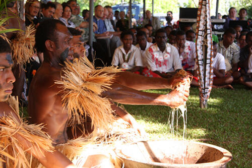 Kava pours out in welcome