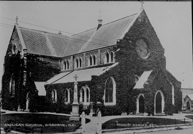 Holy Trinity in the grip of ivy. Photo: Auckland Public Library.