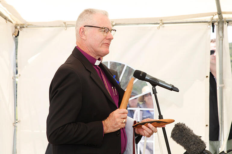 Archbishop Philip Freier of Australia - who presented Aboriginal talking sticks to our three archbishops.