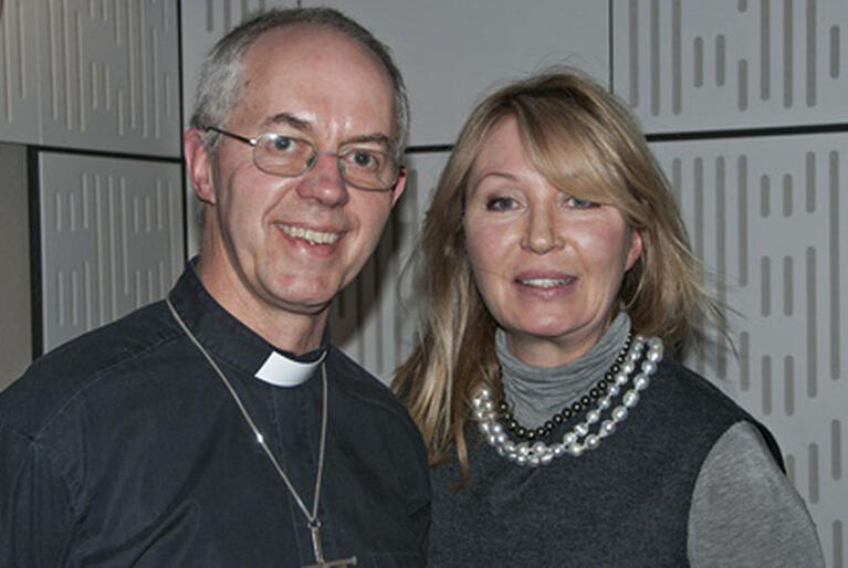Archbishop Justin Welby during his appearance on BBC Radio''s Desert Island Discs with presenter Kirsty Young. Photo: BBC/PA