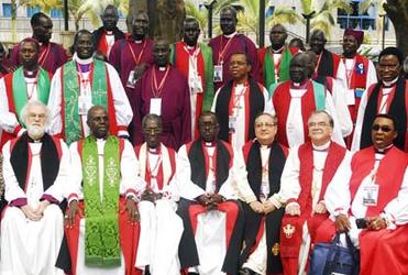 Bishops gather for the second meeting of the Council of Anglican Provinces of Africa in Entebbe. Photo: Stephen Wandera/AP  