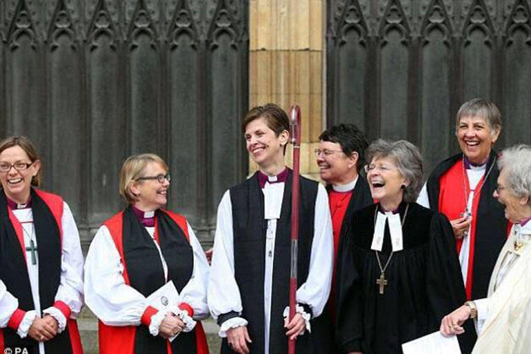 Episcopal congratulations to the Rt Rev Libby Lane. Waikato's Bishop Helen-Ann Hartley is at far left. 