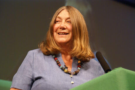 Elaine Storkey addressing the 2008 Baptist Assembly in Blackpool, England. Photo: Ian Britton.