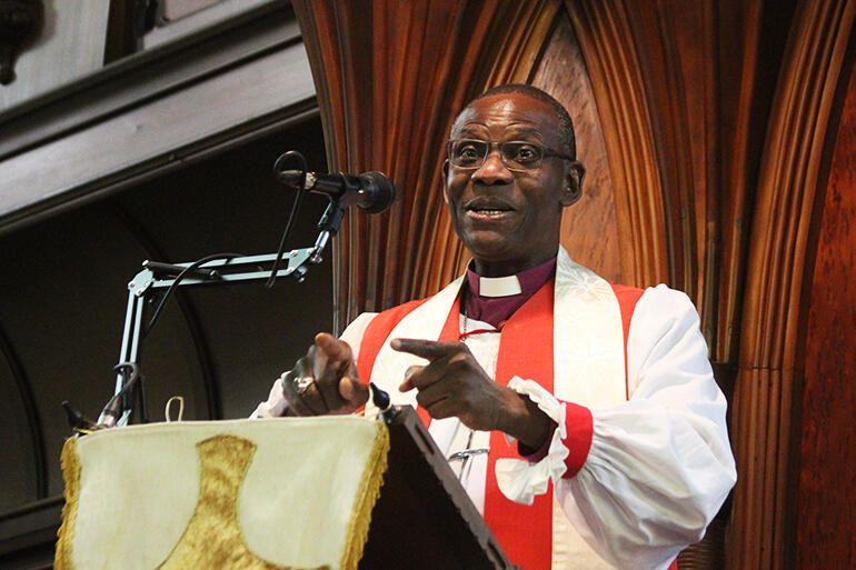 Archbishop Josiah Idowu-Fearon is in New Zealand for a week.
