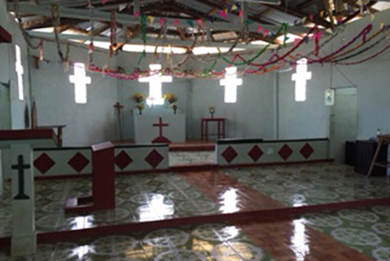 The interior of the new Karen church.