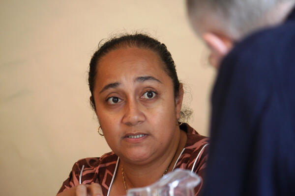Mrs Quandolita Reid-Enari is a teacher who advocates for women and works to stem family violence in Samoa.