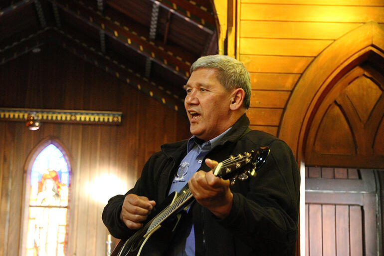 John Tapene keeps the Auckland Anglican Maori Club in rhythm.