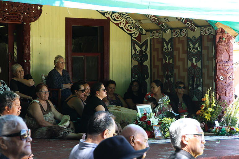 Archbishop's family in the porch of Waho Te Rangi.
