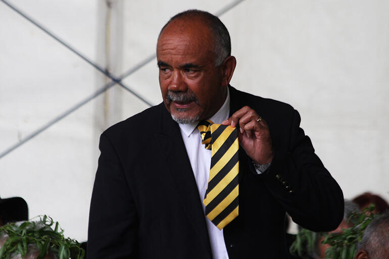 The Minister of Maori Development, Te Ururoa Flavell, flying his Tipene colours.