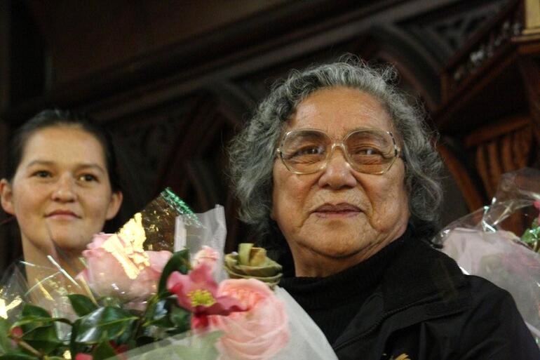 Aunty Alice Pihema led the women from Orakei Marae who did the tukutuku work at Tatai Hono.