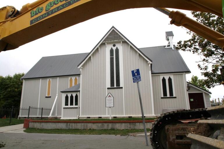 St Saviour's Chapel at Christchurch's Cathedral Grammar School. This photo was taken shortly after the February 2011 quake.