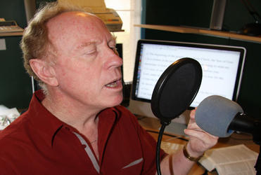 David Guthrie recording Mark's Gospel.