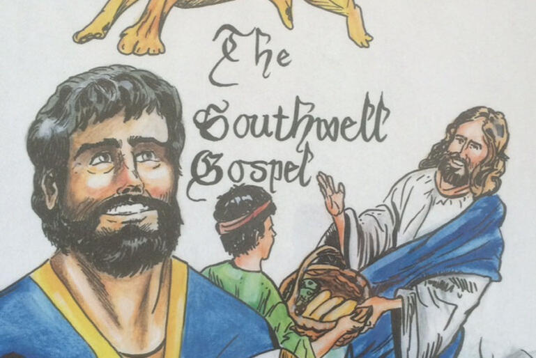 Part of the Southwell Gospel cover.