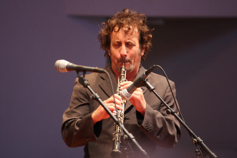 Russel Walder accompanied Whirimako Black with his oboe.