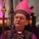 Bishop John considers his crozier, or bishop's staff.