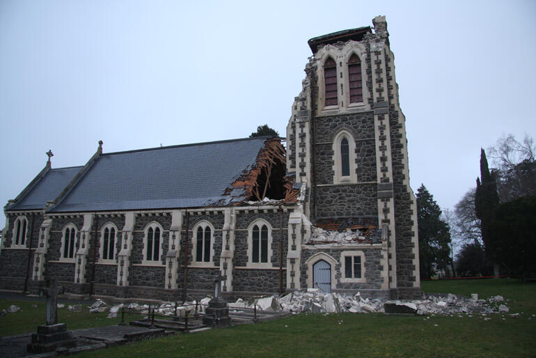 St John's Hororata, a landmark church about 45 minutes west of Christchurch, is one of the worst affected churches.