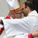 Rev George Al-Kopti embraces the new bishop. Fr George is a Palestinian priest studying for his doctorate at St John's College.