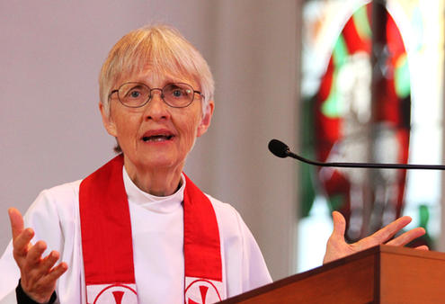 The Rev Dr Marilyn McCord Adams preached the ordination sermon. She'd been Jim's academic supervisor at Yale University.