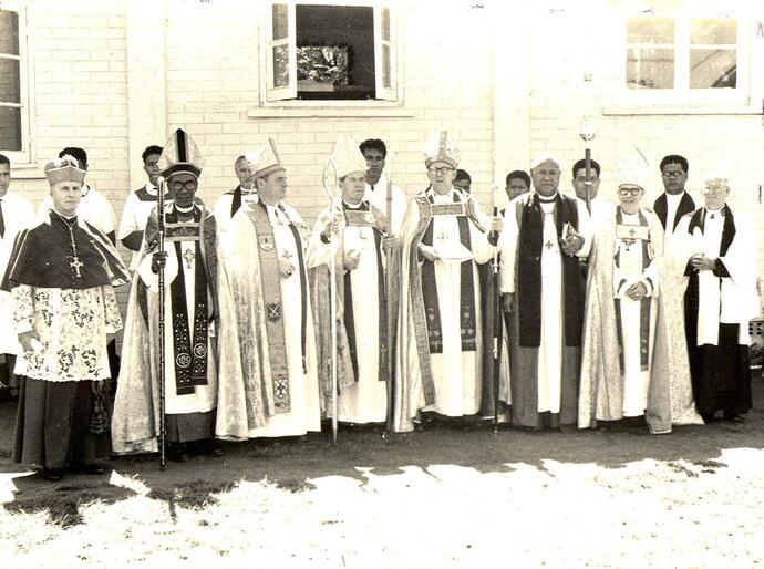 Bishop Winston's father, Fine Halapua, was also a bishop. This shot is from his episcopal ordination in Tonga, in 1967.