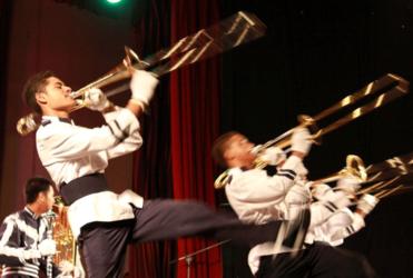 Stepping out: St Andrew's College Brass Band performs in Suva for the Diocese of Polynesia centenary