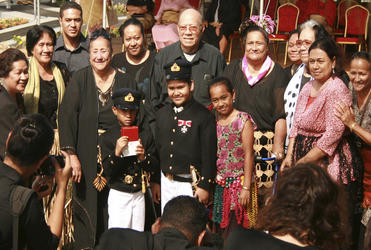 All dressed up for Tonga's coronation.