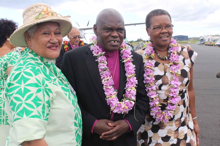 Archdeacon Taimalelagi Fagamalama Tuatagaloa, Archbishop John and Margaret Sentamu.