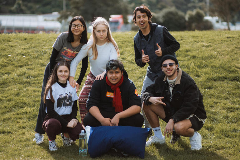 Young Anglicans line up at The Abbey, the 2019 Tikanga Pākehā youth ministry leadership conference at 'Living Springs'
