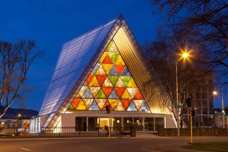 The Transitional Cathedral, where the soon to be elected Bishop of Christchurch will be installed.