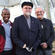 Fr Michael at St John's College, flanked by his travelling companion, Br Moeketsi SSM, and his Auckland host, Professor David Williams.