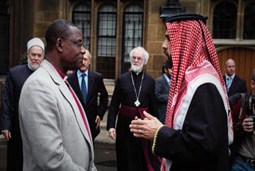 Bishop Josiah Idowa-Fearon of Kaduna, Nigeria and Prince Ghazi bun Muhammad bin Talal of Jordan at Lambeth Palace.