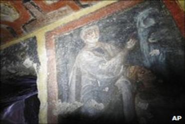 Early artworks revealed in a catacomb in Rome.