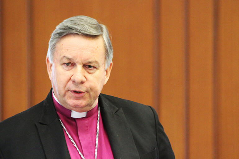 Archbishop Sir David Moxon spoke at the symposium. He is the ABC's Representative to the Holy See and Director of the Anglican Centre in Rome.