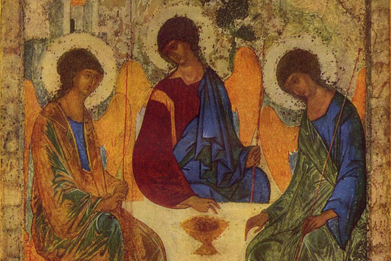 Andrei Rublev's 15th century painting of the Holy Trinity symbolises the hospitality that Early Christian communities aimed to practice.