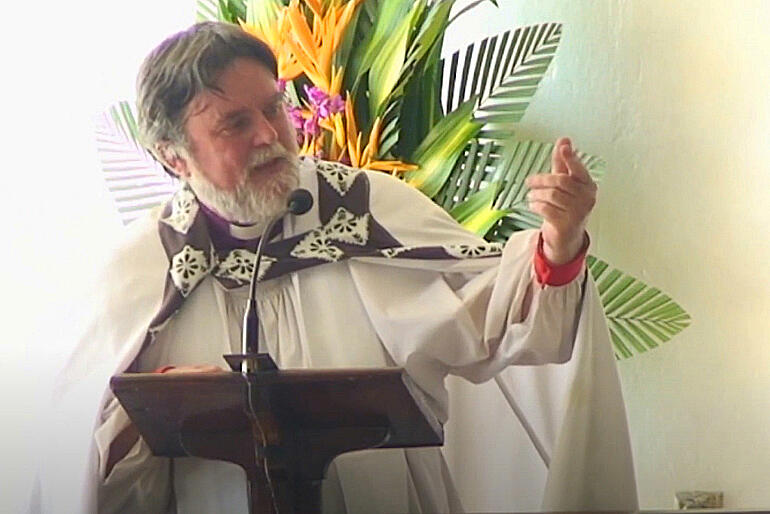 Archbishop Philip Richardson preaches at the Oceania Anglican leaders' Fono in Honiara, Solomon Is. 21 May 2023