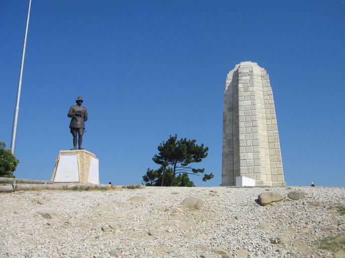 Ataturk and the New Zealand monument at Gallipoli. Ataturk and the New Zealand monument at Gallipoli.