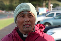 Māori Anglican female priest with moko kauae