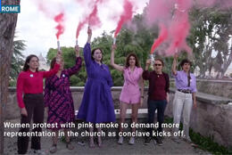 Protesting the all-male conclave